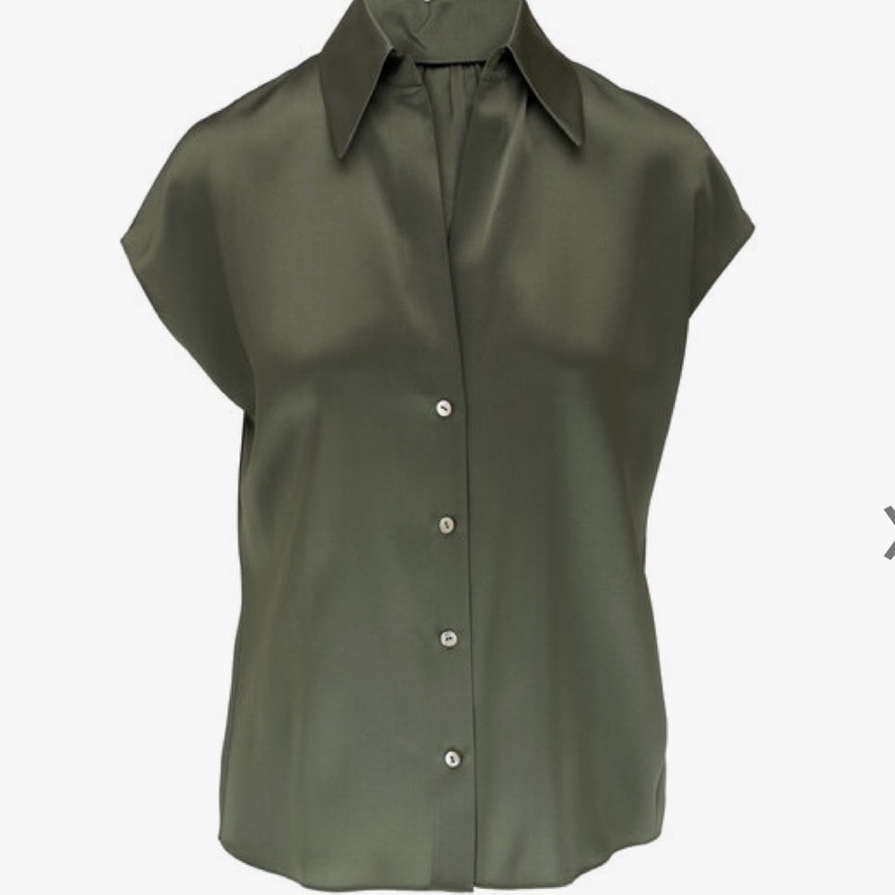 Vince Silk Blend Button-Up Shirt size 1X